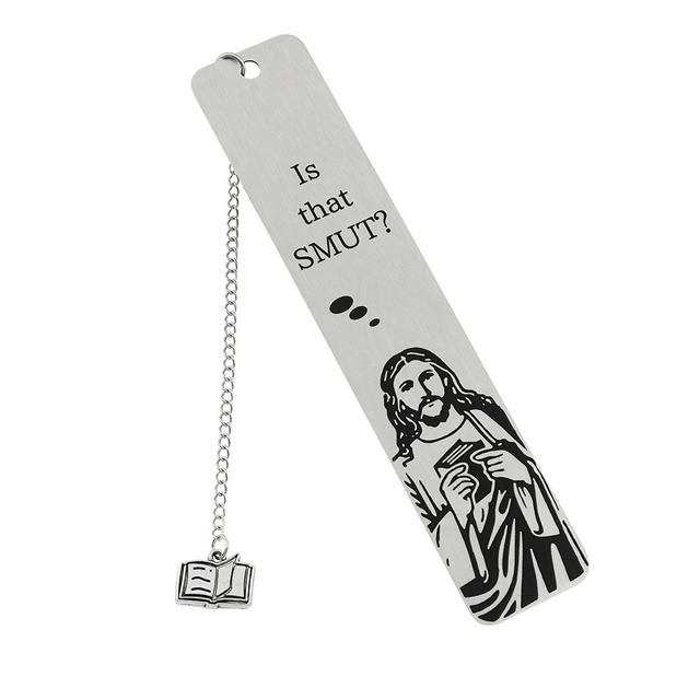 Peeking Jesus - “Is that Smut?” Stainless Steel Bookmark