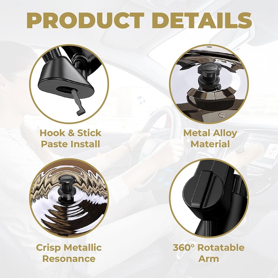 ⏰LAST DAY SALE 50% OFF💥Mini Car Drum Cymbal – Air Vent Mount with Adjustable