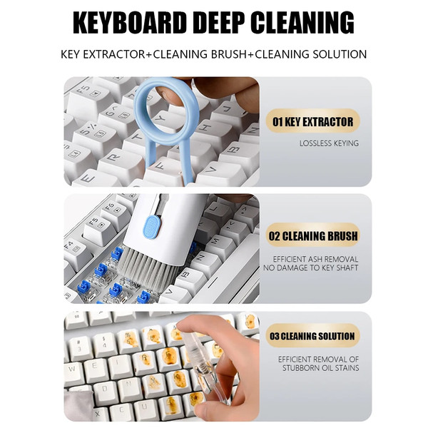 (🎄Early Christmas Sale - 49% OFF) ✨️7-In-1 Keyboard Cleaner Brush Kit