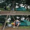 Portable Outdoor Pot Hanger Tripod Bracket Hanger Camping Supplies Bonfire Stainless Steel Tripod Storage Rack