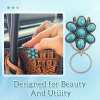 🔥Last Day Promotion 70% OFF🌼Turquoise Flower Clip Keychain⚡Buy 2 Get 1 Free