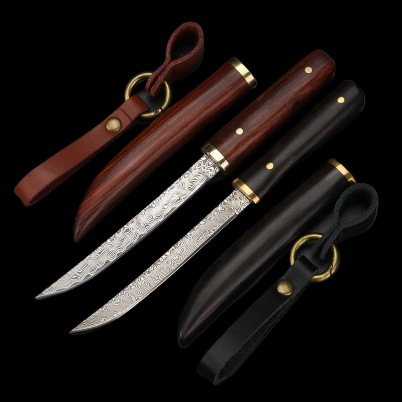 Ebony Damascus Knife