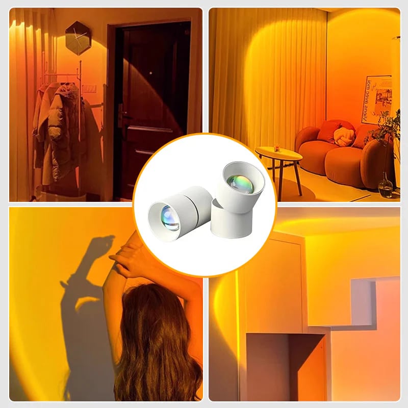 🎁TikTok Last Day Sale - 70% OFF🎁LED Sunset Projection Lamp,for Photography, Selfies, Parties - Home, Bedroom, Wedding, Camping, Valentine's Day, Halloween, Christmas Decor, Sunset Lamp