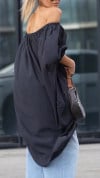 Ladies with Irregular Collar and Loose Temperament Tops