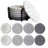 Handmade pure cotton knitted coasters