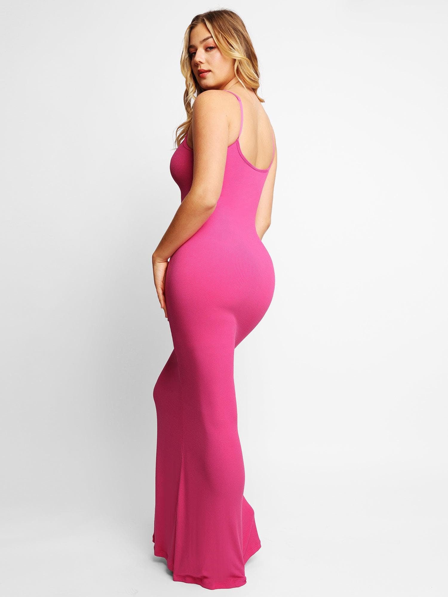 [Last Day Promotion 49% OFF] Built-In Shapewear Long Sleeve Maxi Contour Dress
