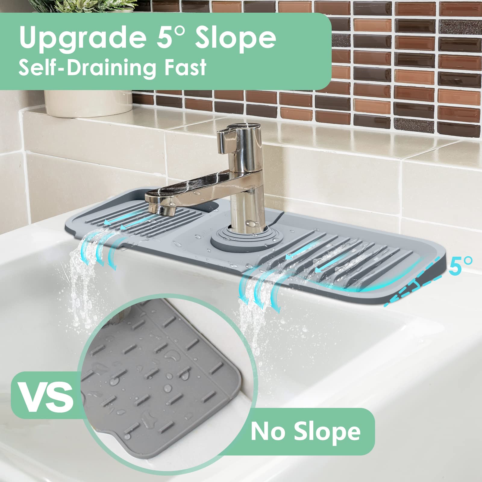 🔥Last Day Promotion 50% OFF🔥 Kitchen Sink Silicone Splash Guard