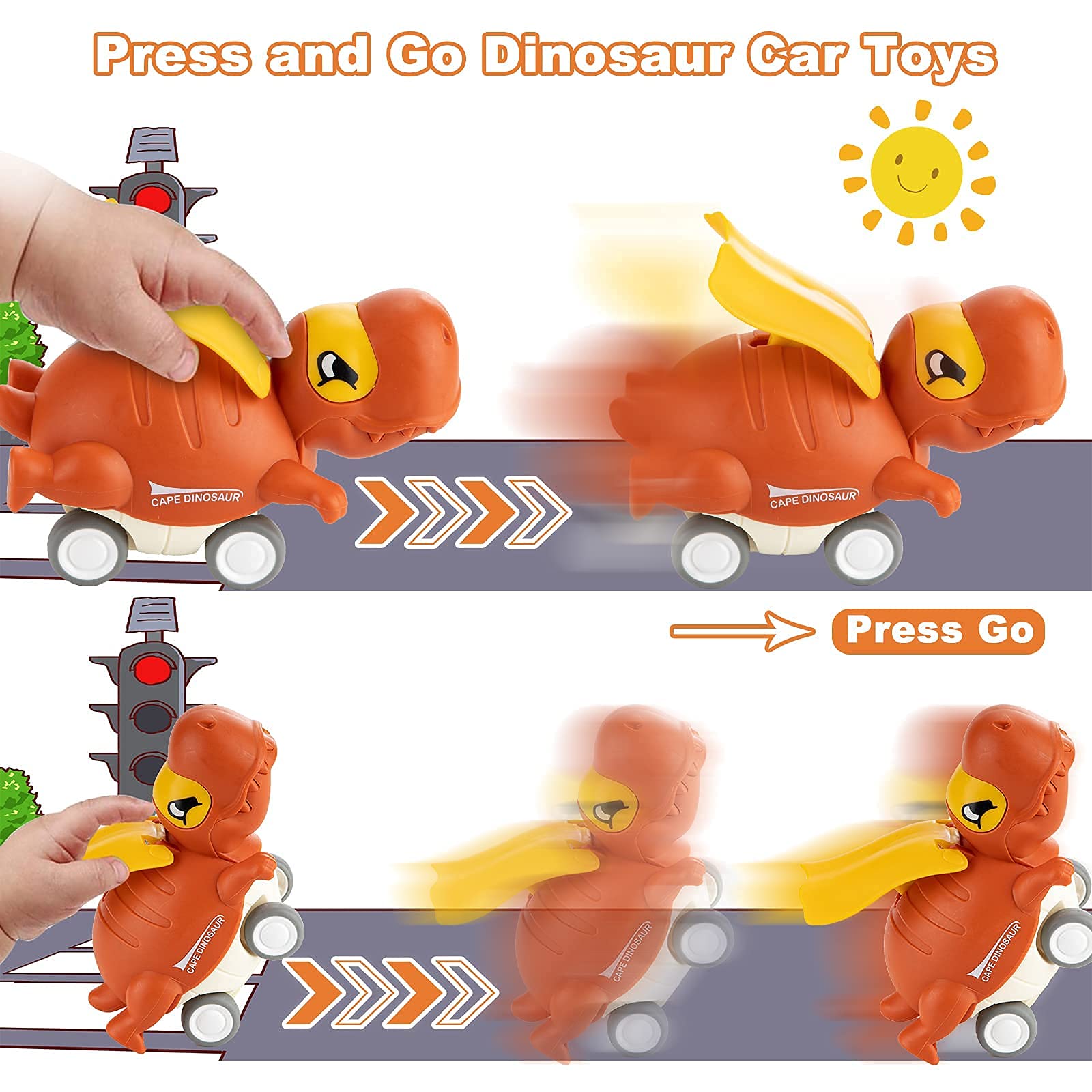 (🔥BLACK FRIDAY-SAVE 50% OFF) Dinosaur Car Toys for Boys