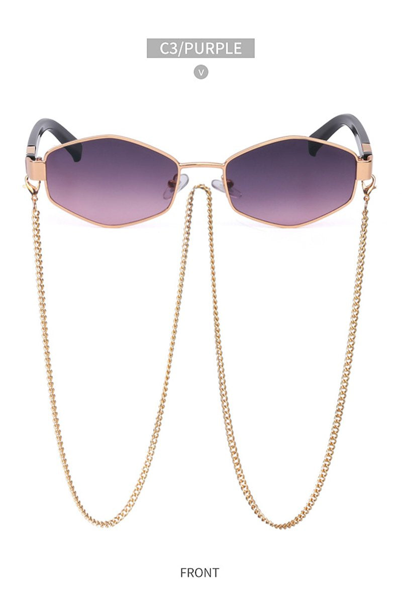 Women's Fashion Chain Irregular Sunglasses