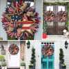 🏵100% Handmade American Patriotic Star Wreath(Mariana Smith Handmade®)