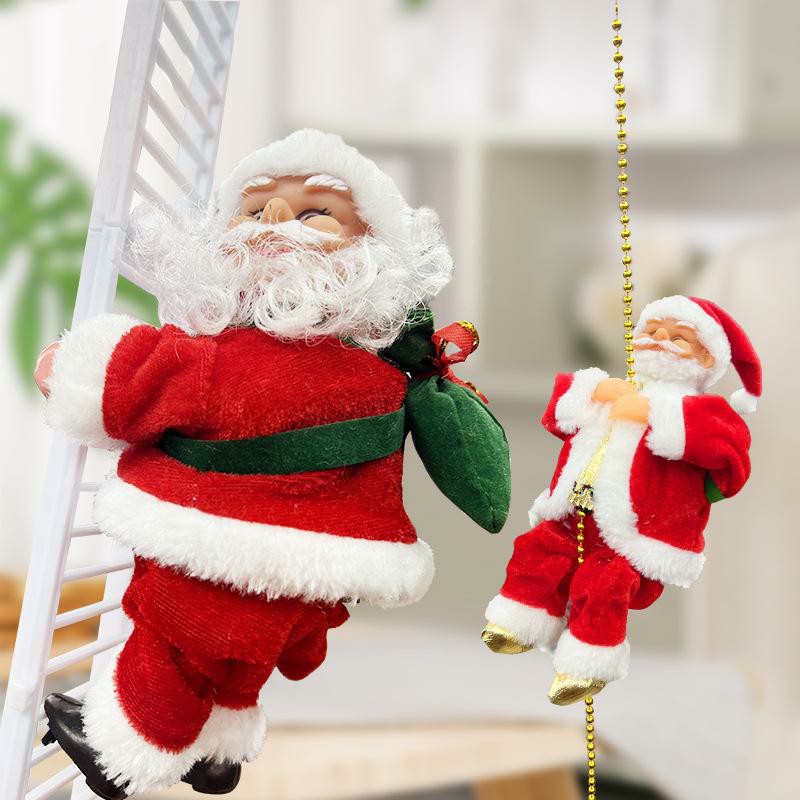 (🔥2024 BEST GIFT TO FAMILY🔥)🎅Electric Climbing Santa Claus Musical Toys