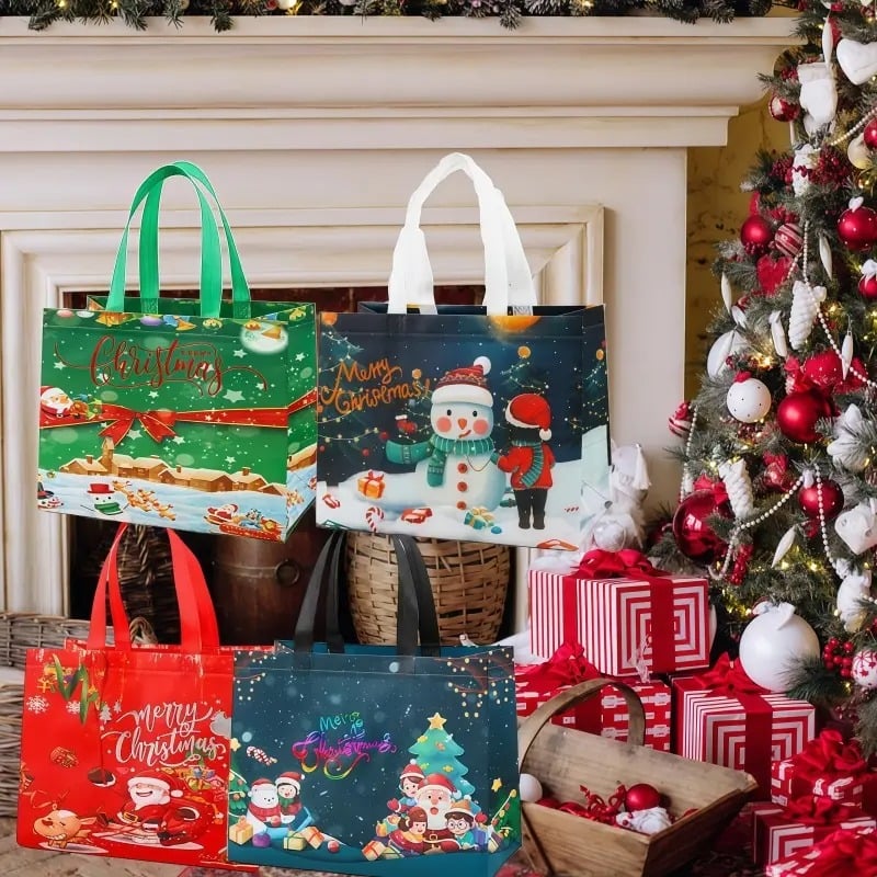 🔥Last Day Promotion 70% OFF🔥Christmas Gift Bags Large Reusable Tote Bags