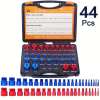 🔥44Pcs Alloy Nut and Bolt Thread Inspector, Charge-Free Thread Gauge, Metric and SAE Size Identification Tool for Inspection of Fixed Bolts or Threaded Holes