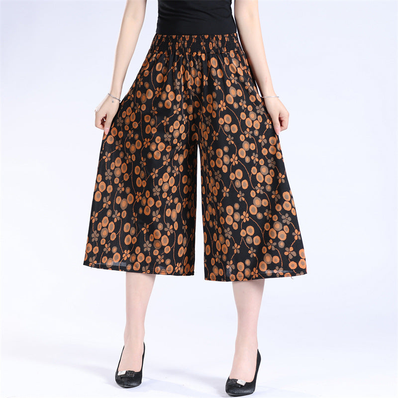 🏆Letzter Tag 49% Rabatt🔥Damen-Culottes mit weitem Bein und plissiertem Chiffon