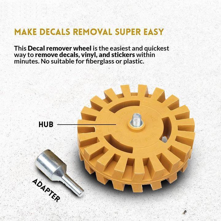 Decal Eraser Removal Wheel Kit-FAST&EFFECTIVE&SAFE