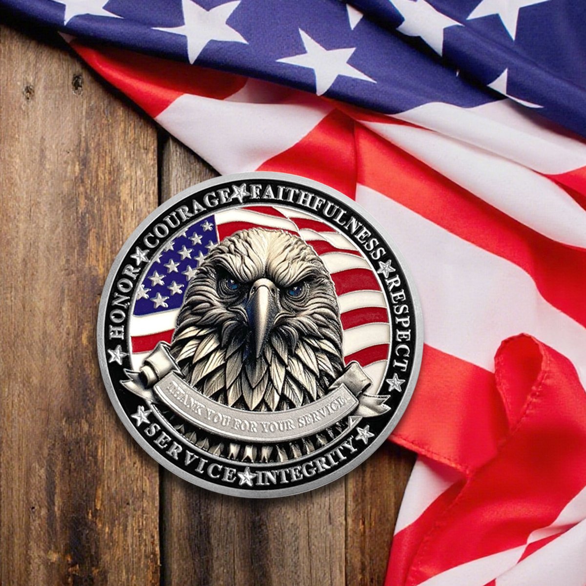 United States Veteran Challenge Coin | Thank You For Your Service Military Coin