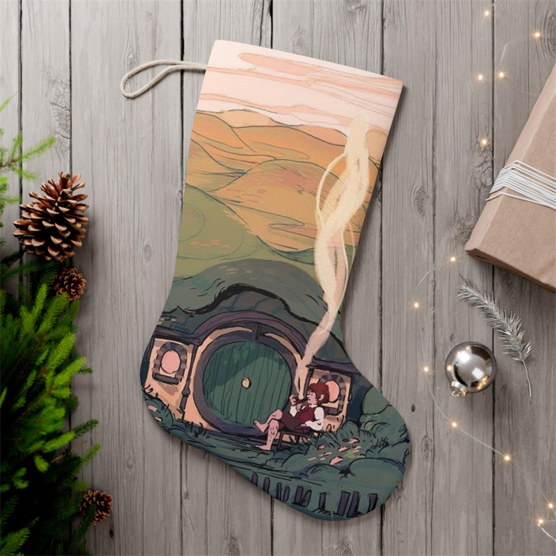 🧙‍♂️Lord of the Rings Middle Earth Map Santa Stocking🎄