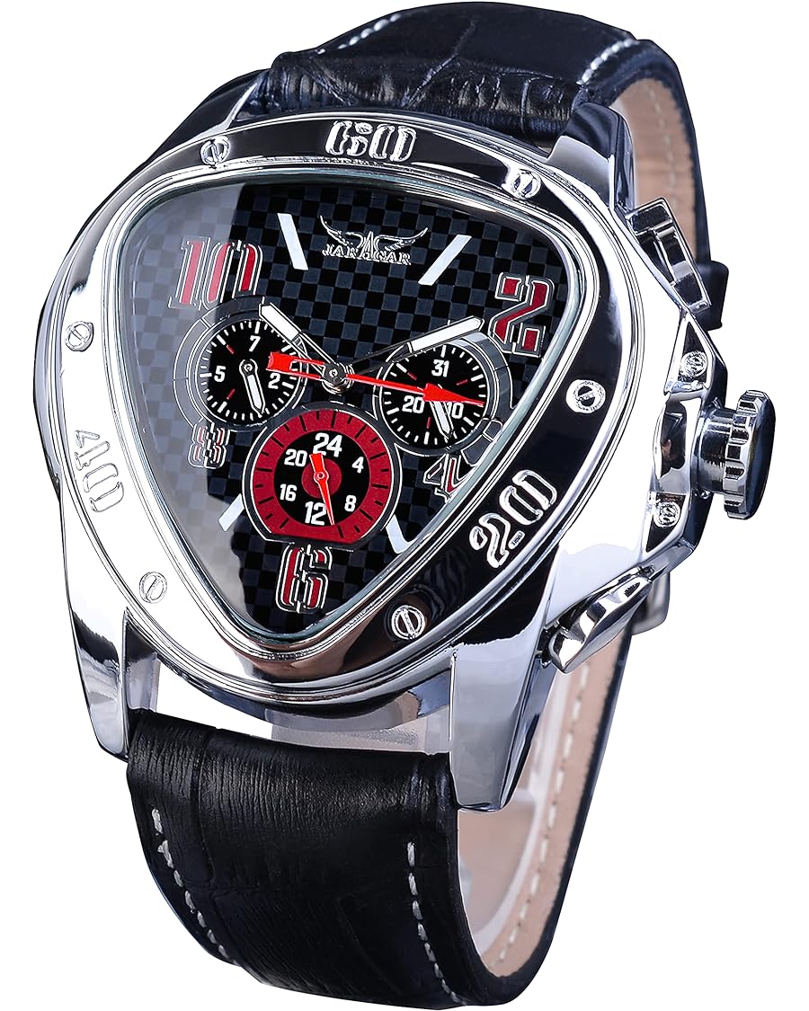 Triangle Racing Dial Mechanical Wrist Watch