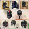 Motorcycle skull helmet holder