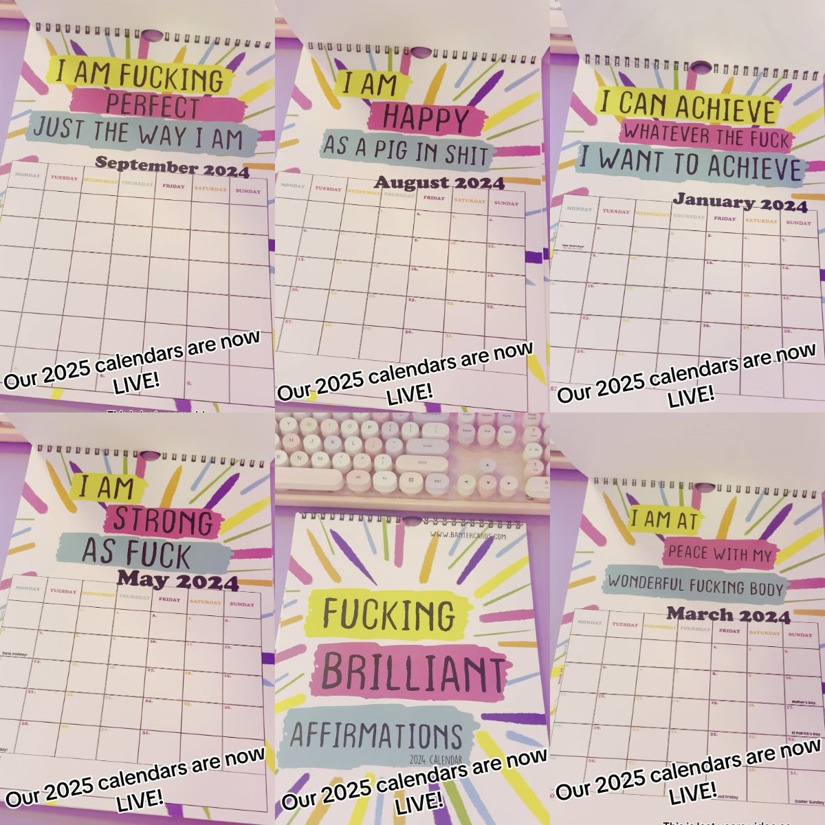 🤣FUCKING BRILLIANT AFFIRMATIONS - 2025 CALENDAR🗓