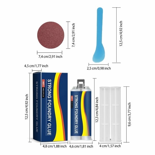🔥DERNIER JOUR -40 % - Colle de réparation de moulage✨ (Colle industrielle, non toxique, à prise rapide pour le métal et plus)