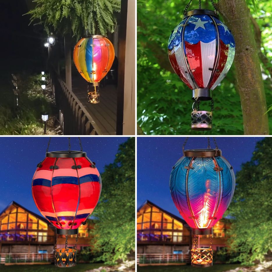 🔥Last Day Promotion 50% OFF🔥Solar Hot Air Balloon With Simulated Flame Effect