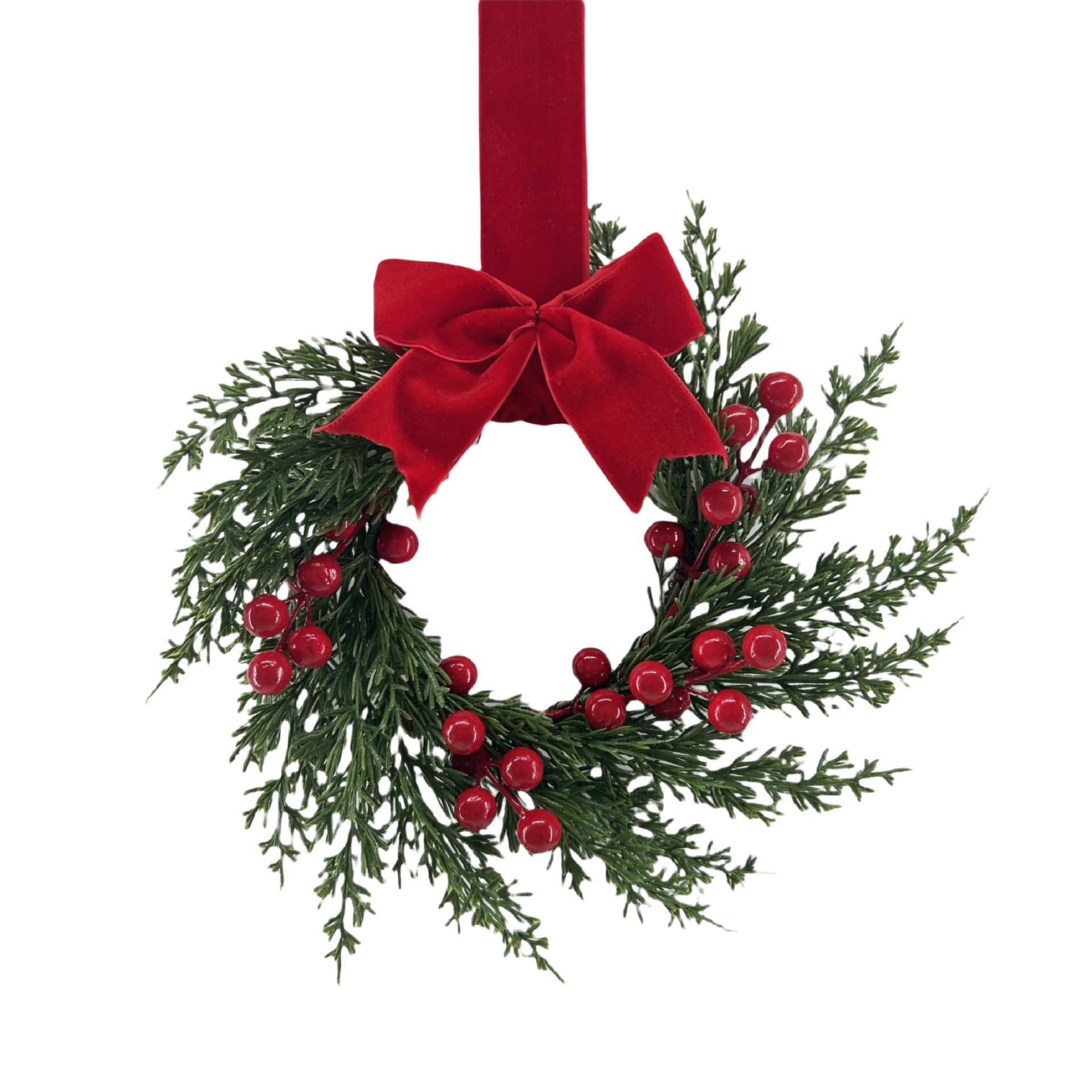 🎄TikTok Christmas Sale -70% OFF✨Christmas Mini Cabinet Wreath with Ribbon Bows