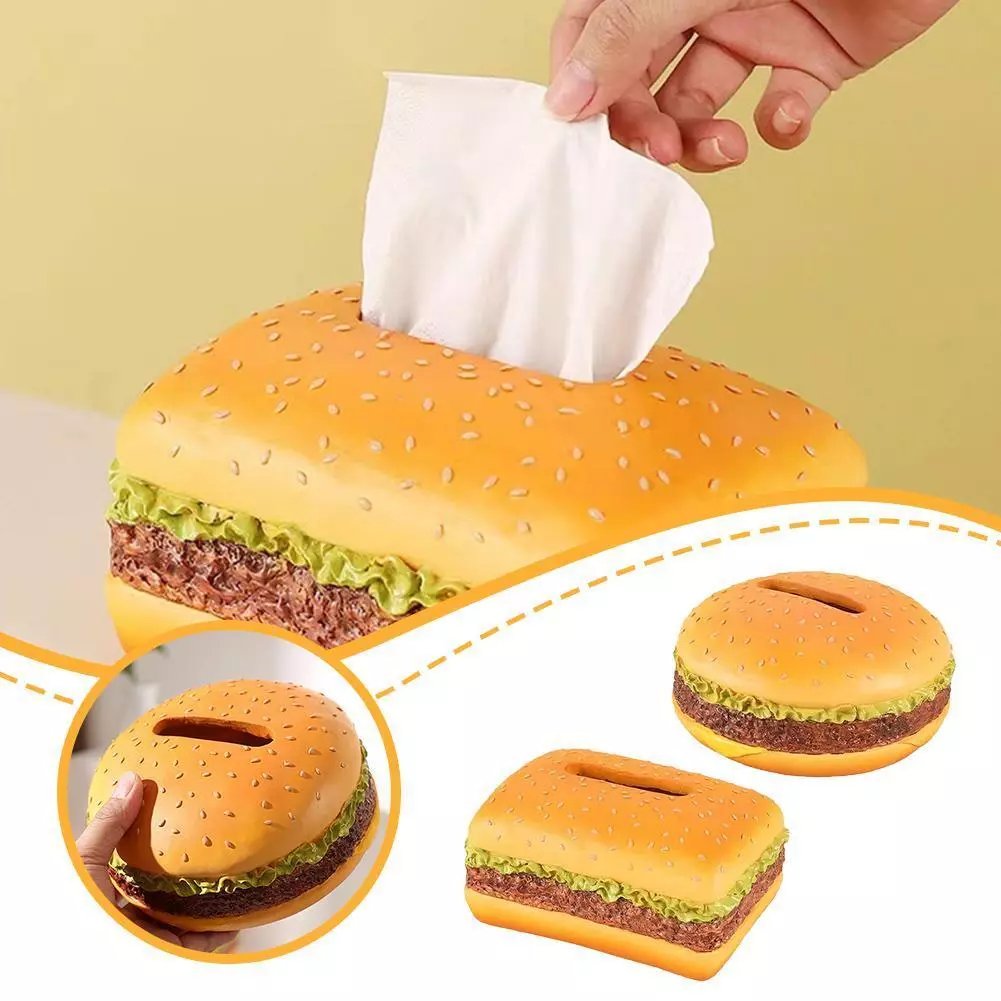 🔥Last Day Promotion - 60% OFF🎁🍔Funny Hamburger Magnetic Tissue Box📦