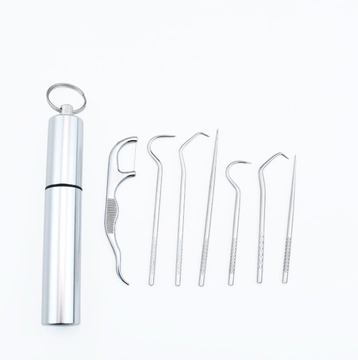 (💗Mother's Day Gift-40% OFF) Stainless Steel Toothpick Set(BUY 3 GET 2 FREE&FREE SHIPPING)