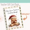 👩‍🏫Teacher Christmas Gift Card Book🍪Christmas Gingerbread Man