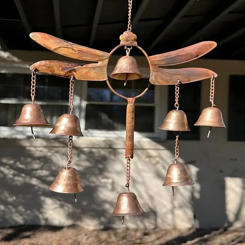 100% Handmade Dragonfly With Bells Wind Chime(𝐂𝐡𝐚𝐝 𝐒𝐦𝐢𝐭𝐡 𝐇𝐚𝐧𝐝𝐦𝐚𝐝𝐞®) - Buy 2 Free Shipping