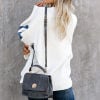 Fashion round neck color matching sweater