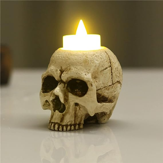 Skull candlestick