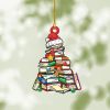 Christmas Book Tree Ornament - Perfect Gift For Book Lovers