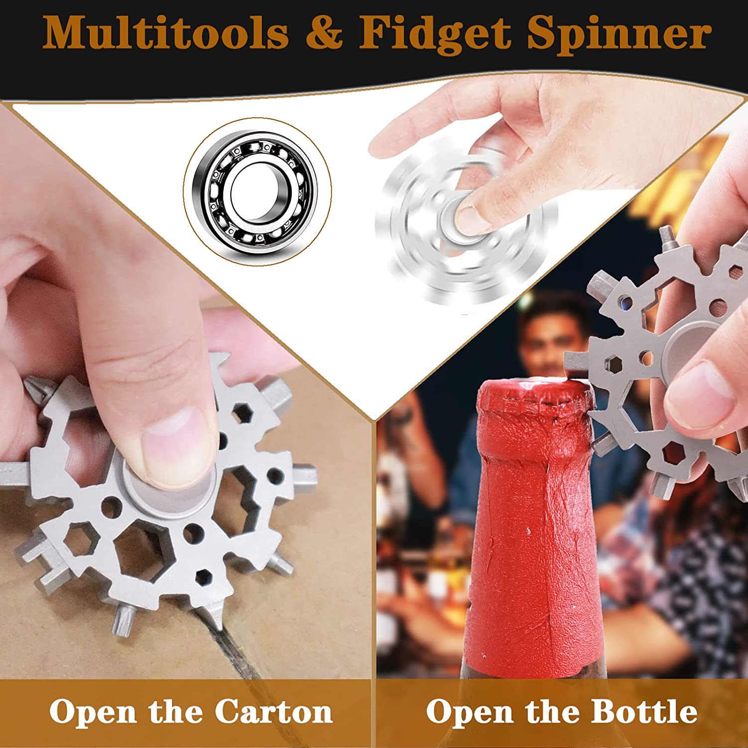 Early Spring Hot Sale 48% OFF -22-in-1 Snowflake Multi-tool with Fidget Spinner