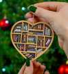 💝Book Lovers Heart Ornament(2D Flat)