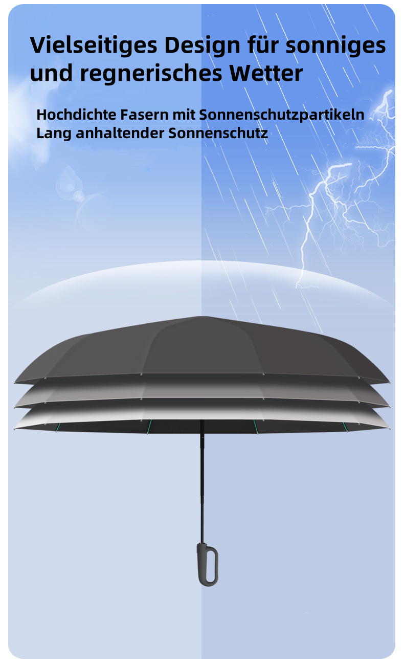🔥Letzter Tag 49 % Rabatt🌂Faltbarer Sonnenschirm für Regen und Sonnenschein