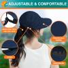 SUN CUBE Women Sun Hat for Outdoor UV Protection, Wide Brim Sun Hat Ponytail, Convertible Zip-Off Beach Hat Visor