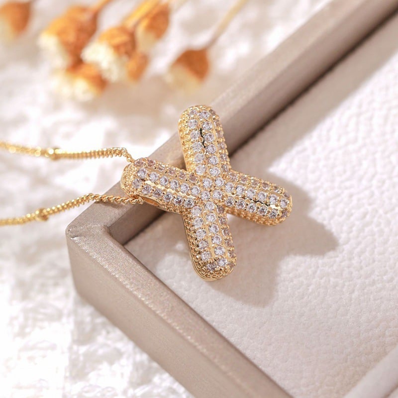 (🎄Christmas Hot Sale - 49% OFF) 18K Letter Pendant Necklaces 🔥BUY 2 FREE SHIPPING