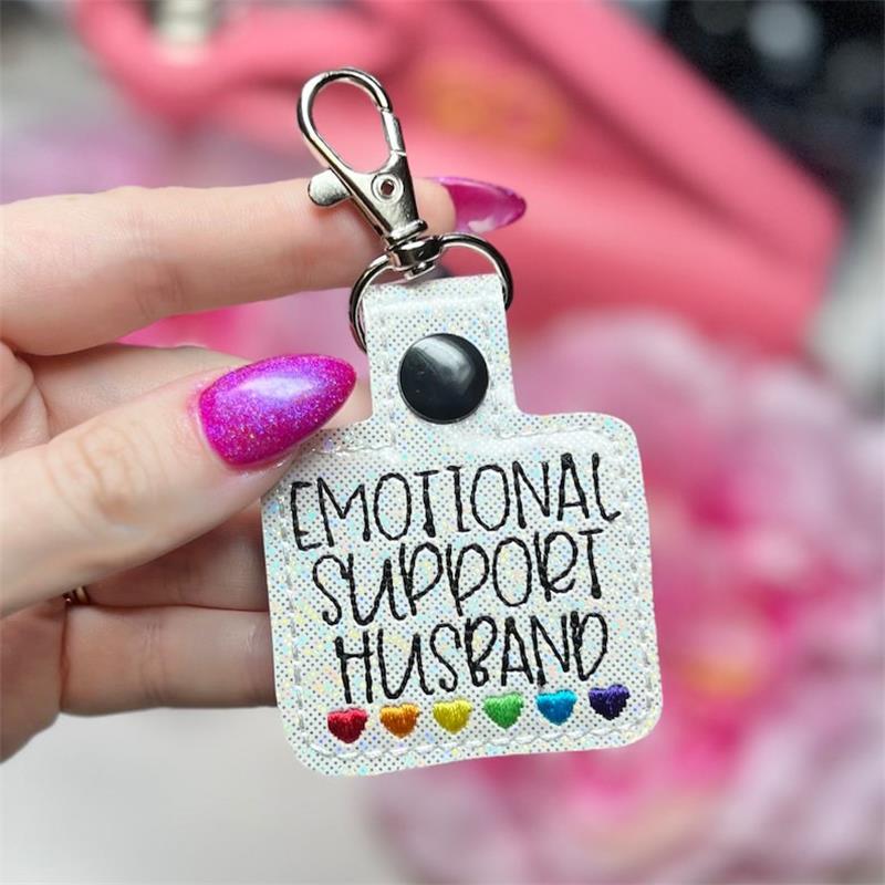 🌈Rainbow Hearts Snap Tab Design-Emotional Support💕