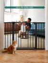 BABELIO New Version Baby Gate with Cat Door, 29.5-40