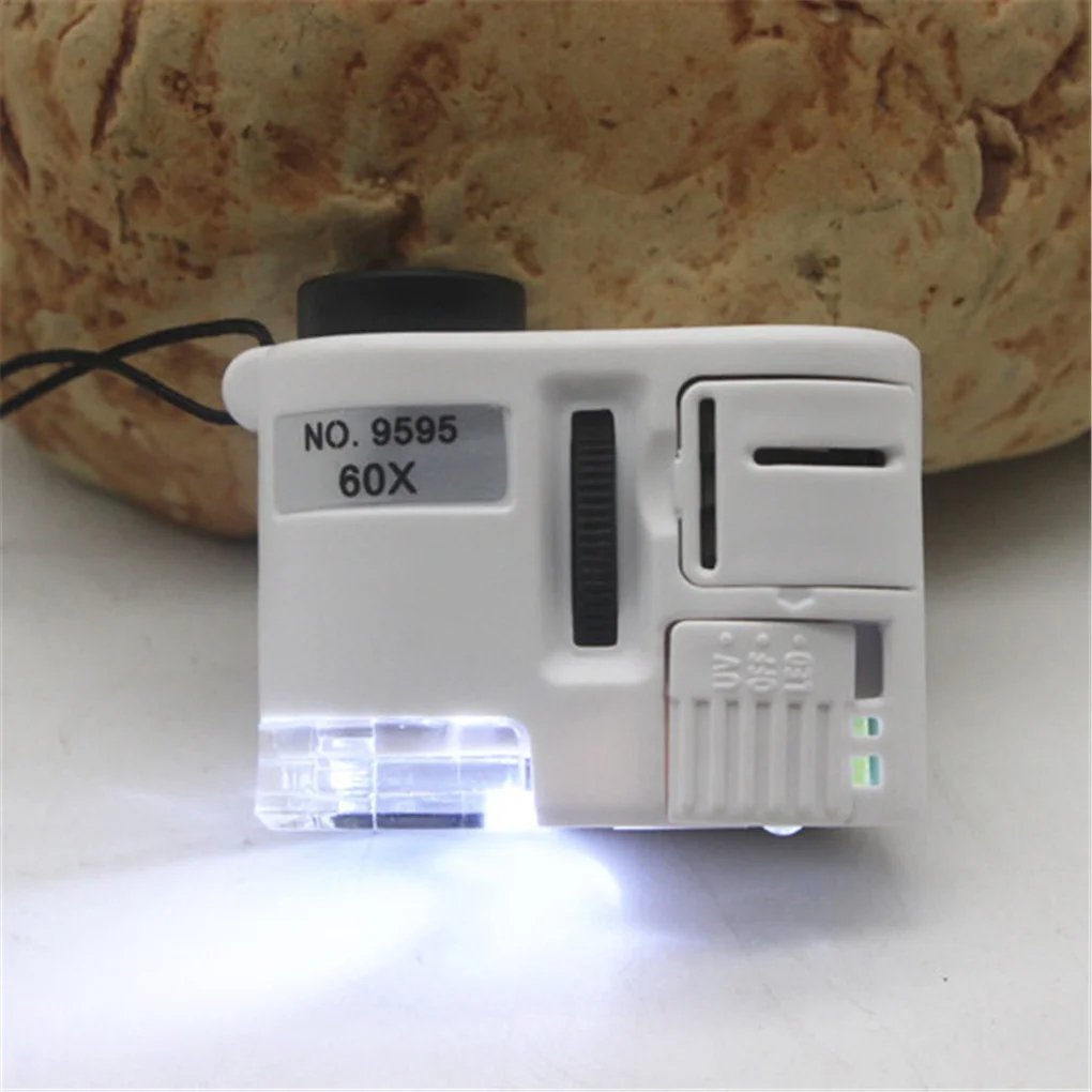 Portable microscope with lighting is suitable for home use