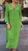 Women's V-neck Solid Color Loose Casual Dress
