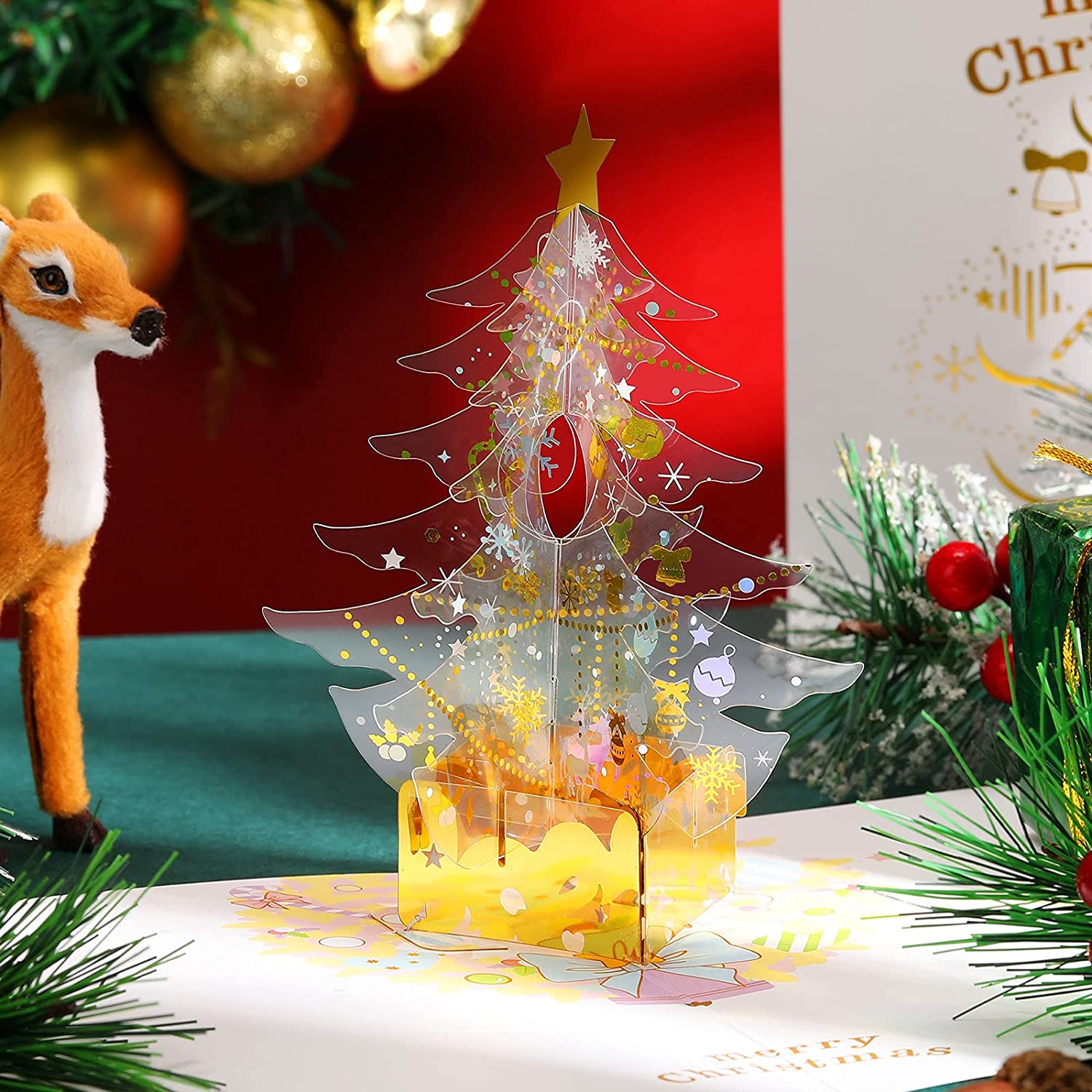 🎅(Early Christmas Sale - Save 50% OFF)Crystal Christmas Tree Pop Up Cards