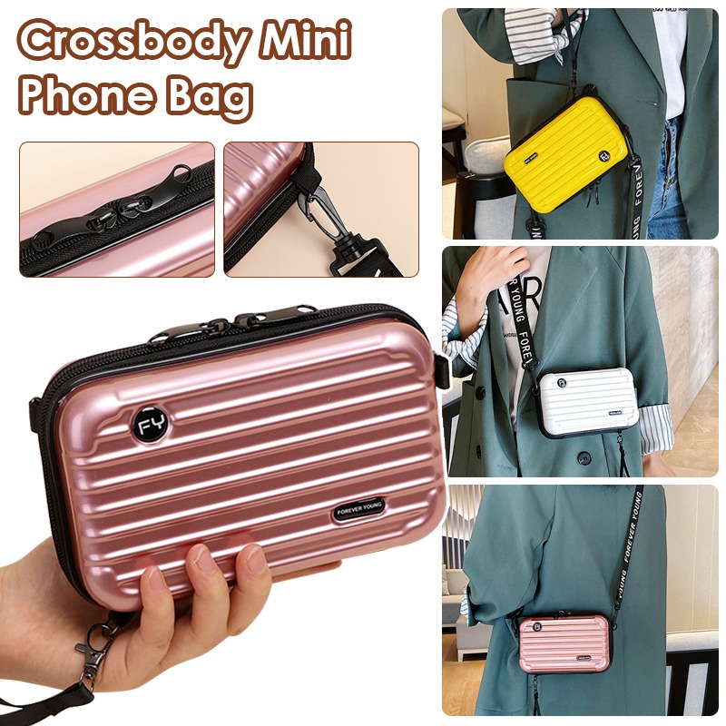 🔥(Last Day Sale- 50% OFF) Mini Suitcase Shape Crossbody Bag Shoulder Bag