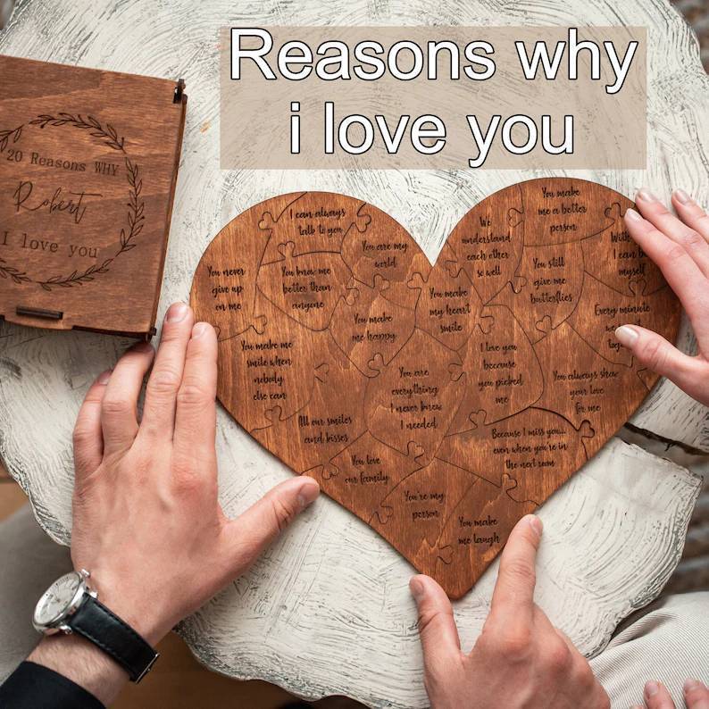 🔥Last Day Sale - 50% OFF🎁Reasons I Love You Heart Shaped Puzzle Gifts for Your Loved Ones