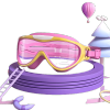 HD children's large frame waterproof and anti-fog swimming goggles