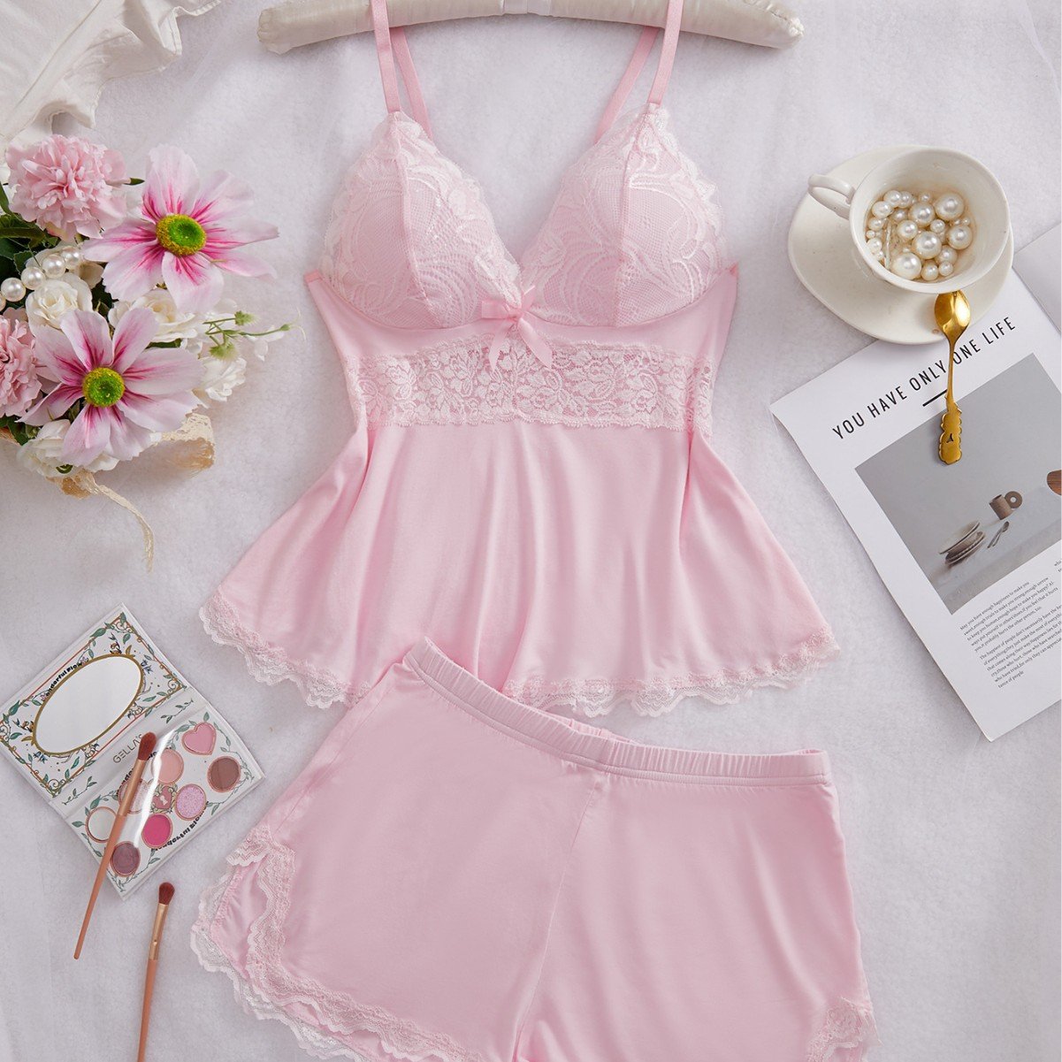 💃Damen-Dessous-Set, Pyjama- und Höschen-Set, Schlafanzüge aus Modalstoff