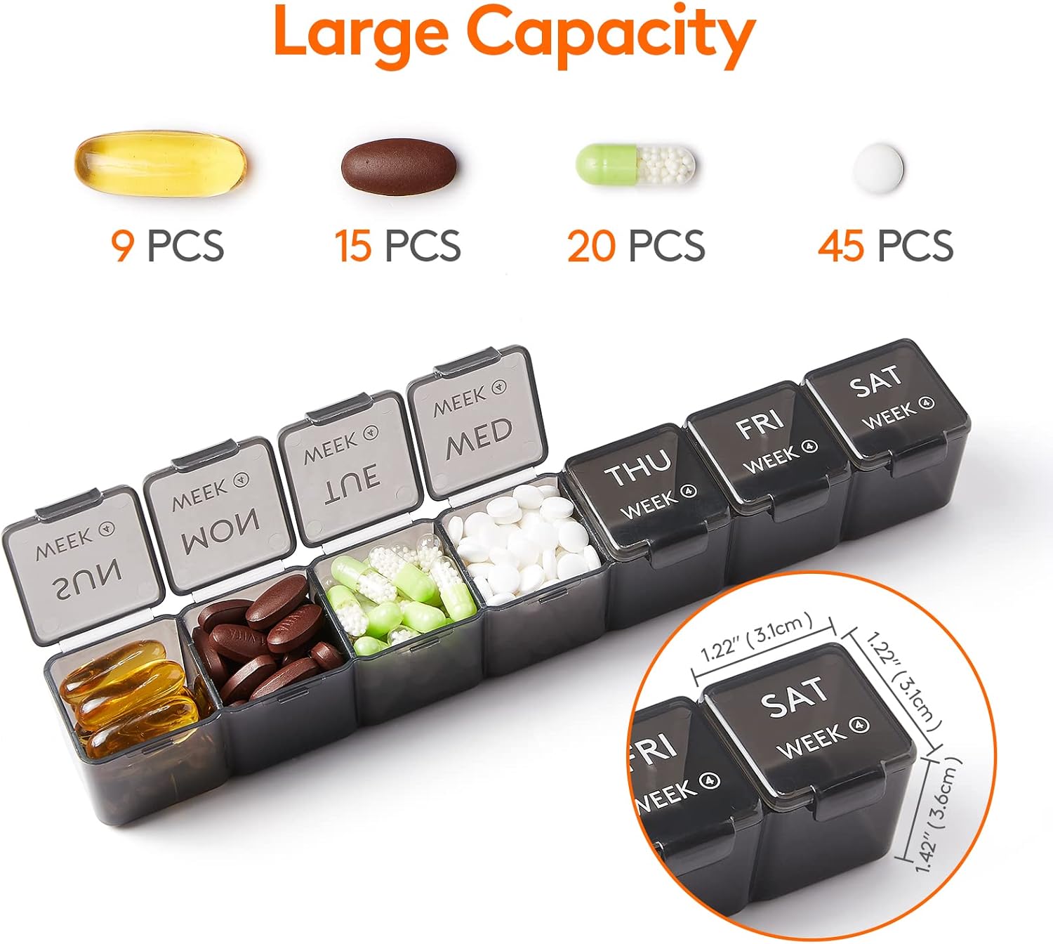 Pill Organizer (28 compartments)