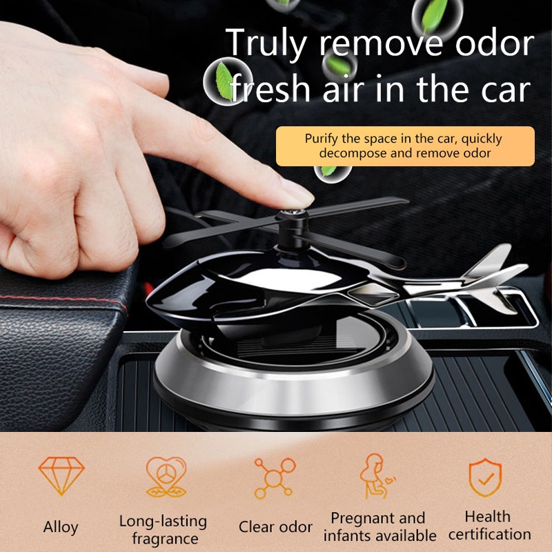 (🎄Christmas Promotion--48%OFF)Solar Helicopter Car Aroma Diffuser(BUY 2 FREE SHIPPING)